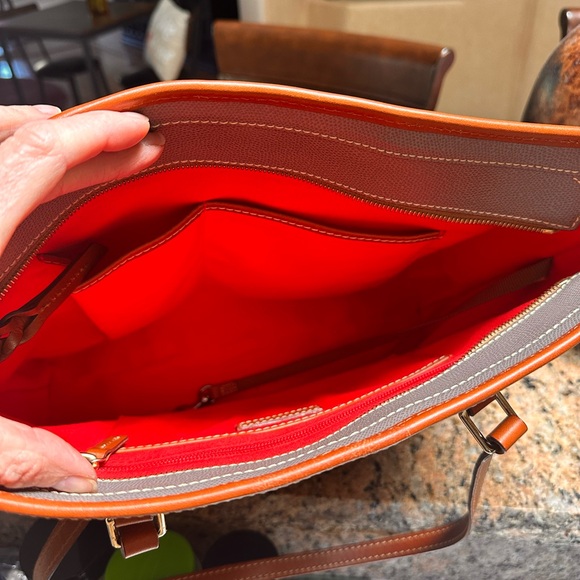 Dooney & Bourke Gray and Brown Tote - Picture 4 of 5